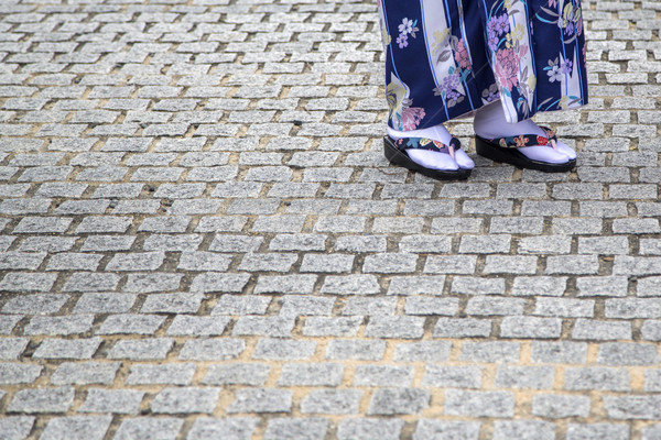 Traditionellen Sandalen Schrein Japan Frau Stock foto © boggy