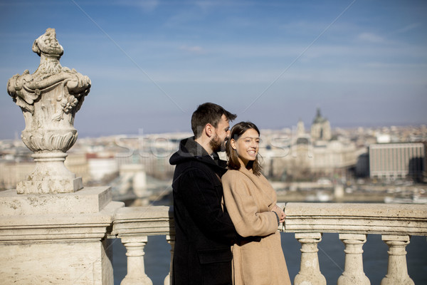Pareja amor magnífico paisaje vista Foto stock © boggy