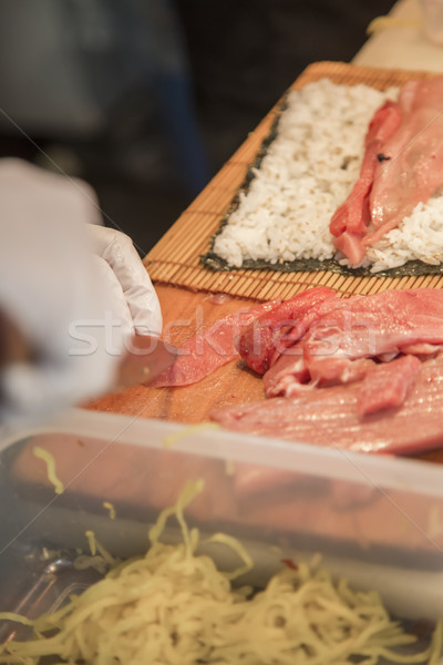 рынке Токио мнение суши подготовка Сток-фото © boggy
