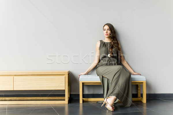 Pretty young woman in the room Stock photo © boggy