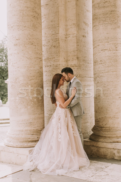 Foto stock: Jóvenes · recién · posando · Roma · hermosa