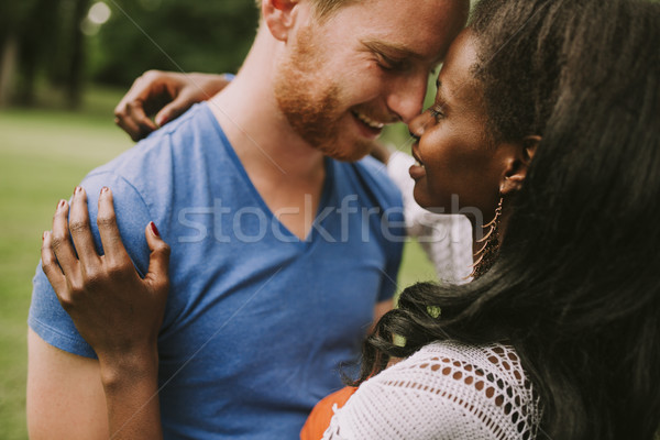 Couple parc heureux jeunes été jour [[stock_photo]] © boggy