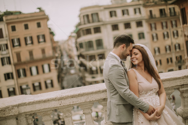 Сток-фото: свадьба · пару · Рим · Италия · молодые · привлекательный