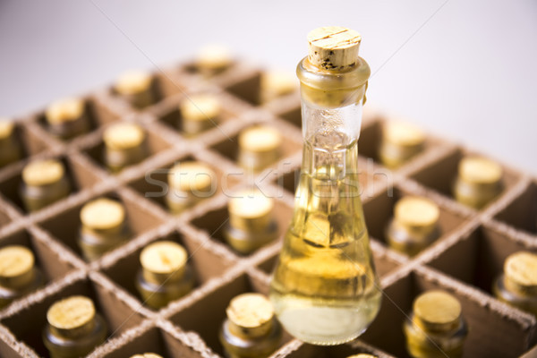 Colección botellas brandy vista agua Foto stock © boggy