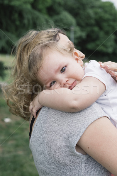 Mom keeps a little girl Stock photo © boggy