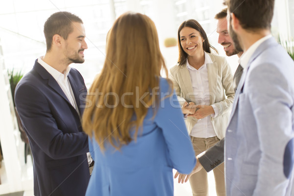 Business partners analyze the business results Stock photo © boggy