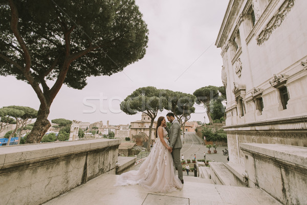 [[stock_photo]]: Mariage · couple · Rome · Italie · jeunes · séduisant