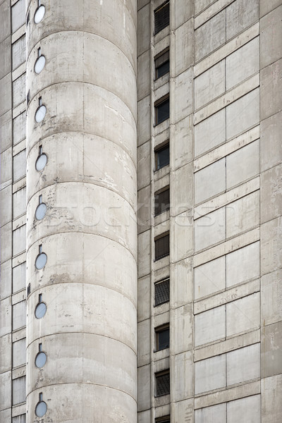 Miejskich konkretnych budynku szczegół miasta Zdjęcia stock © boggy