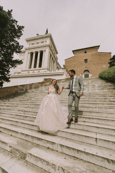 Wedding couple  in Rome, Italy Stock photo © boggy