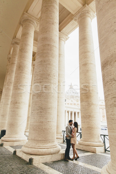 Iubitor cuplu pătrat vatican femeie om Imagine de stoc © boggy