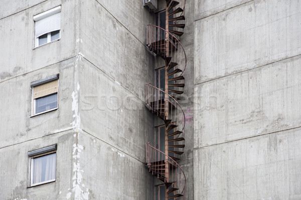 Urbaine concrètes bâtiment détail feu [[stock_photo]] © boggy