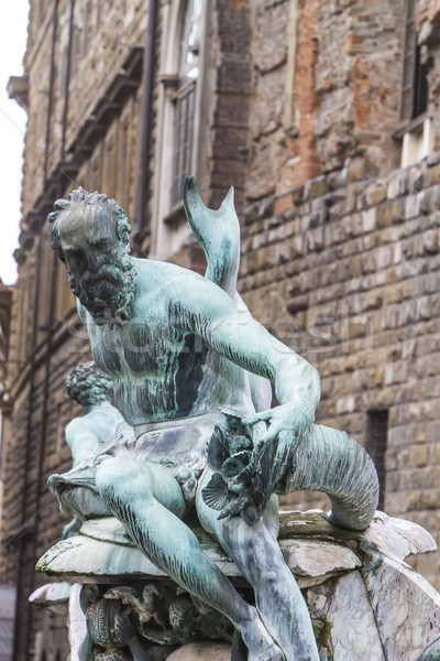 Fountain of Neptune in Florence, Italy Stock photo © boggy
