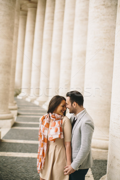 Amorevole Coppia piazza vaticano donna uomo Foto d'archivio © boggy