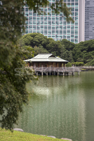 Ceai casă Tokyo Japonia lac apă Imagine de stoc © boggy