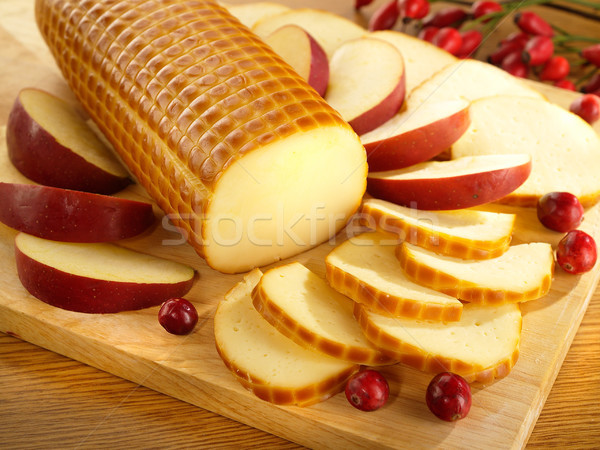 [[stock_photo]]: Fumé · fromages · cuisine · bord · canneberges · pomme