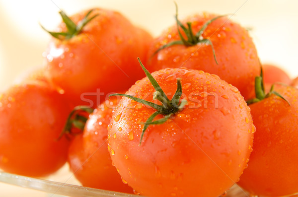 Gruppe voll Tomaten gelb Hintergrund Stock foto © bogumil