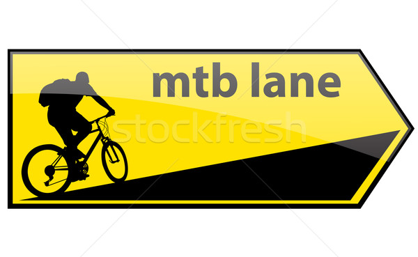 mtb cycle lane direction signboard Stock photo © bokica