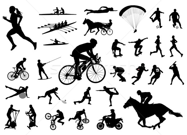 30 high quality sport silhouettes Stock photo © bokica