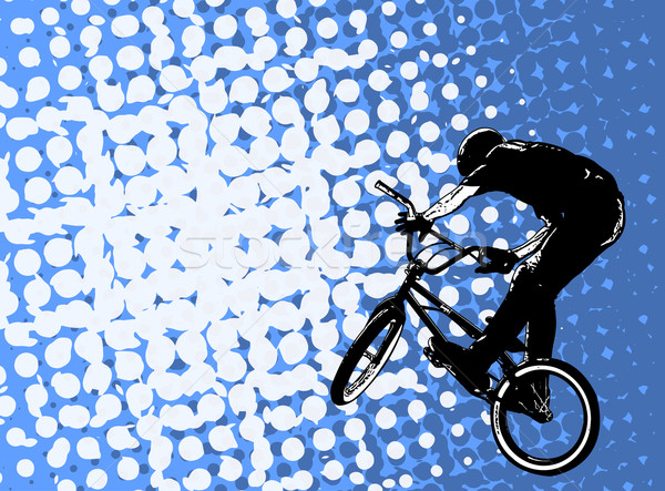 bmx stunt cyclist on the abstract background Stock photo © bokica