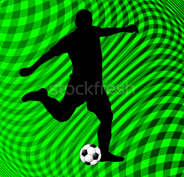 Futbolcu soyut futbol erkekler top siluet Stok fotoğraf © bokica