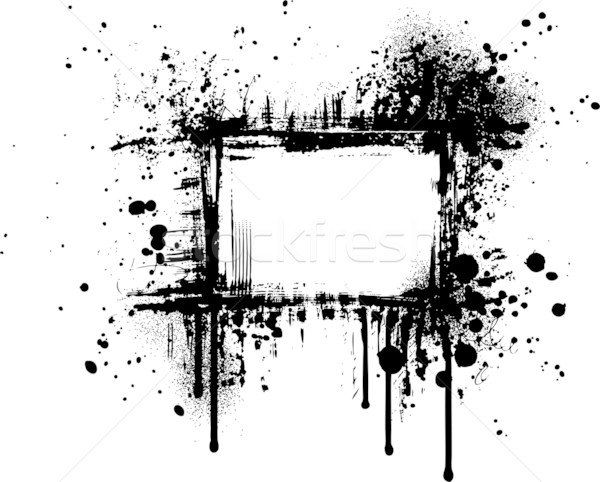 Grunge keret grafikus cseppek foltok absztrakt Stock fotó © bonathos