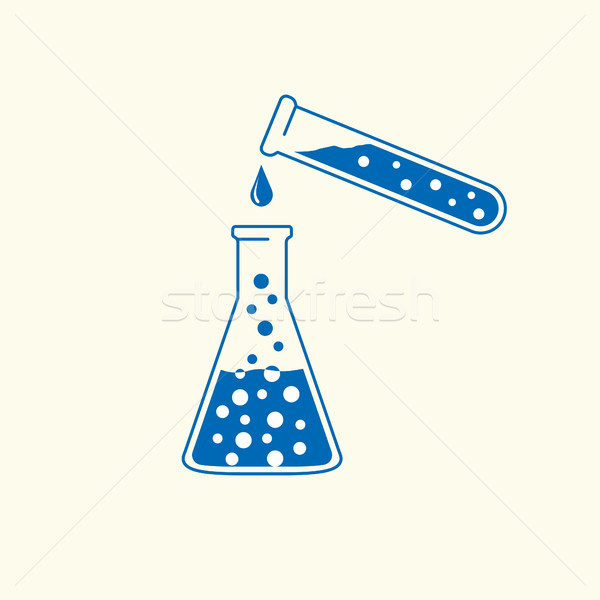 Chemical icon flat design Stock photo © BoogieMan