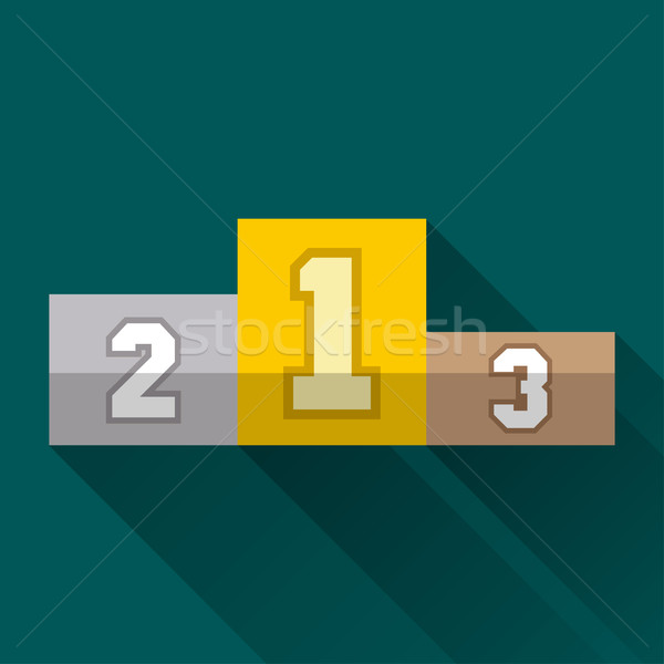 Winners pedestal flat design Stock photo © BoogieMan