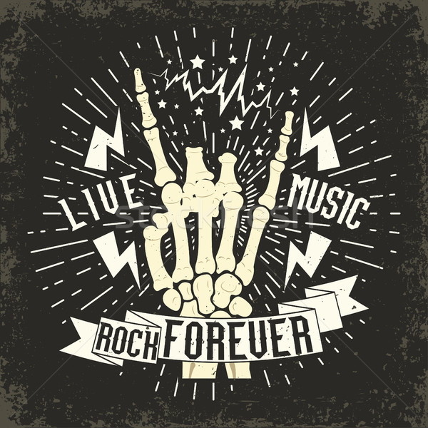 Print ontwerp grunge monochroom rockmuziek Stockfoto © BoogieMan