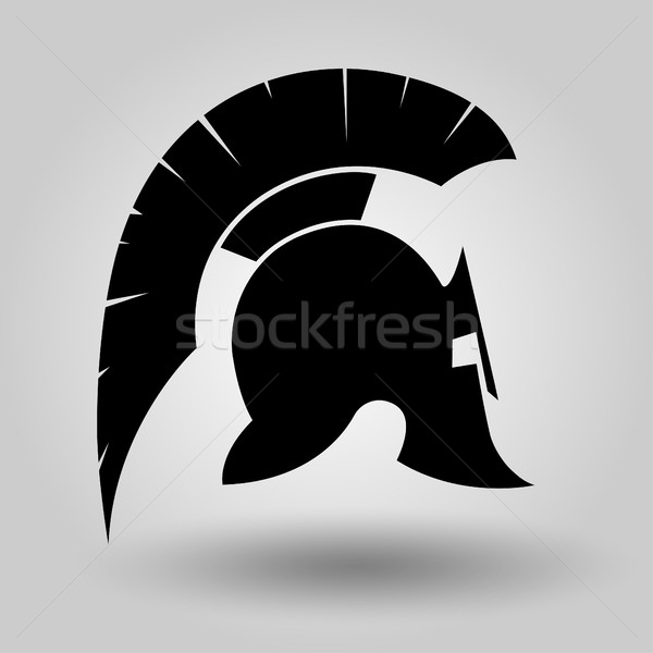 Helme Silhouette spartanisch Helm Symbol Gladiator Stock foto © BoogieMan