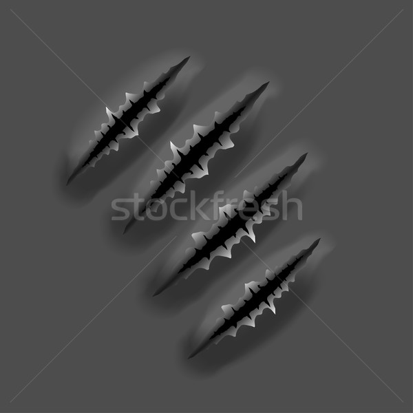 Stock photo: Monsters claws traces