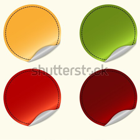 Blank round stickers Stock photo © BoogieMan