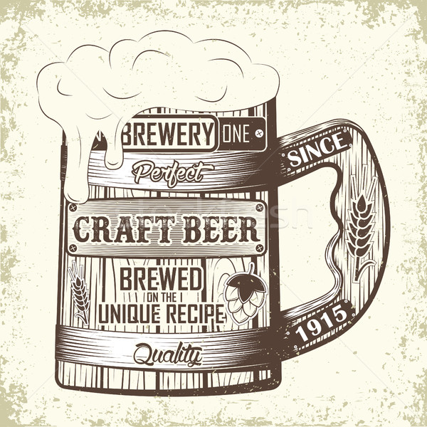 Craft beer emblem Stock photo © BoogieMan