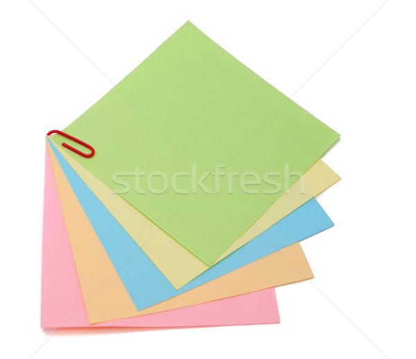 Couleur autocollants papier isolé blanche affaires [[stock_photo]] © Borissos