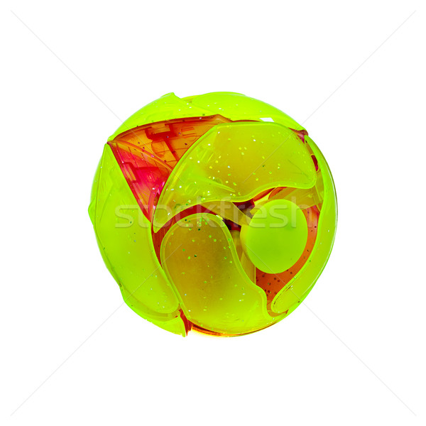 пластиковых игрушку мяча изолированный белый строительство Сток-фото © Borissos
