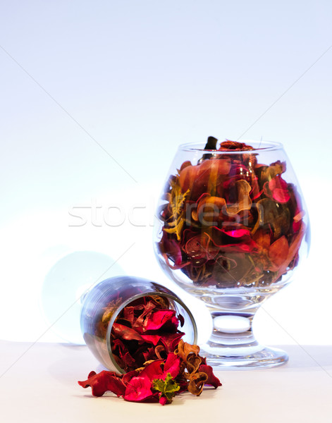 Verre séché laisse sécher parfumé [[stock_photo]] © Borissos