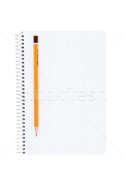 Notebook pencil isolated on white. Stock photo © borysshevchuk