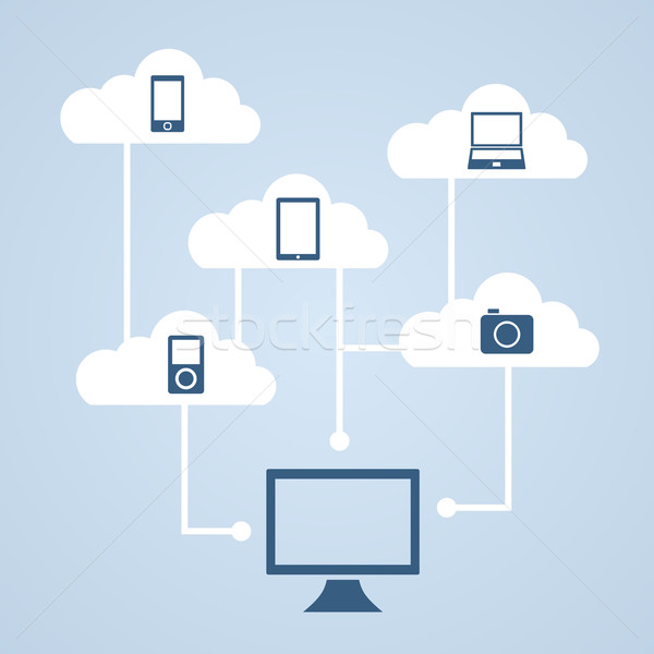 Concept of cloud storage. Stock photo © borysshevchuk