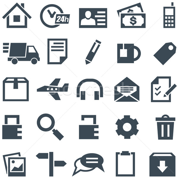 Universal set of icons for mobile applications and web sites. Stock photo © borysshevchuk