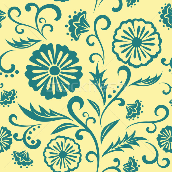 Vector floral ornate seamless pattern. Stock photo © borysshevchuk