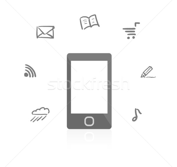 Cell phone with touch screen. Stock photo © borysshevchuk