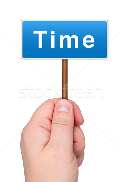 Sign with word time in hand. Stock photo © borysshevchuk
