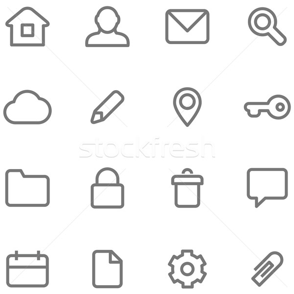 Vector icons for simple minimalist design. Stock photo © borysshevchuk