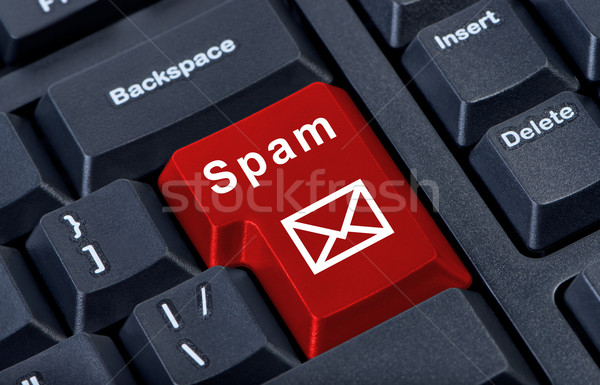 Knop spam envelop icon internet Stockfoto © borysshevchuk