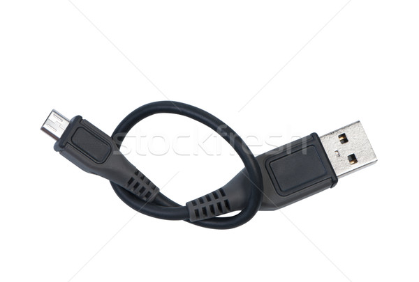 USB cable on white background. Stock photo © borysshevchuk