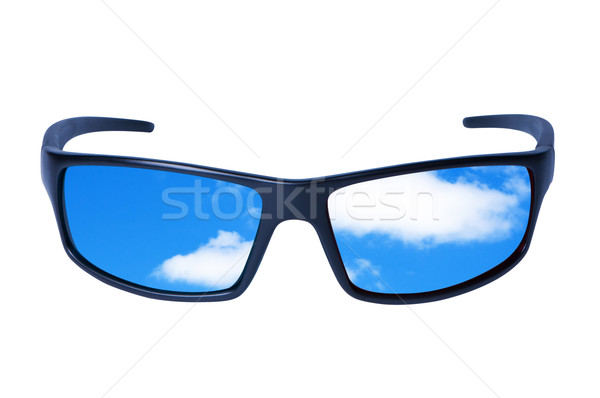 Glasses with sky and clouds. Stock photo © borysshevchuk