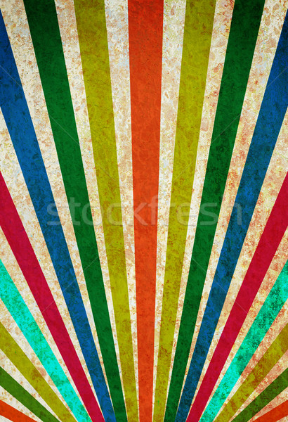 Multicolor sunbeams grunge background vintage poster. Stock photo © borysshevchuk