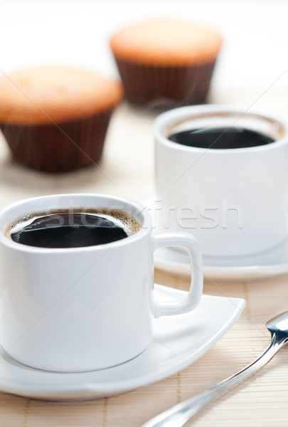 Сток-фото: ароматический · горячей · кофе · два · Кубок