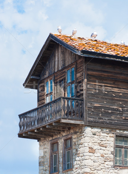 Altbau Bulgarien Haus Gebäude Sommer Reise Stock foto © borysshevchuk