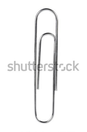 Large paper clip close-up. Stock photo © borysshevchuk