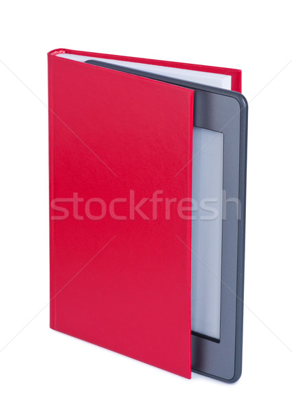 E-reader in book. Stock photo © borysshevchuk